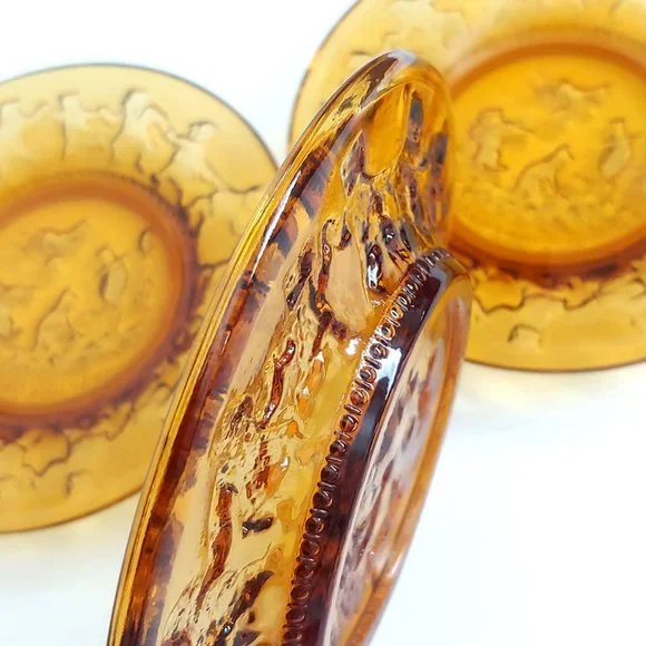 Kitschy Dancing Bears Weird Vintage Plates nursery rhyme design boho cottagecore - Picture 4 of 6